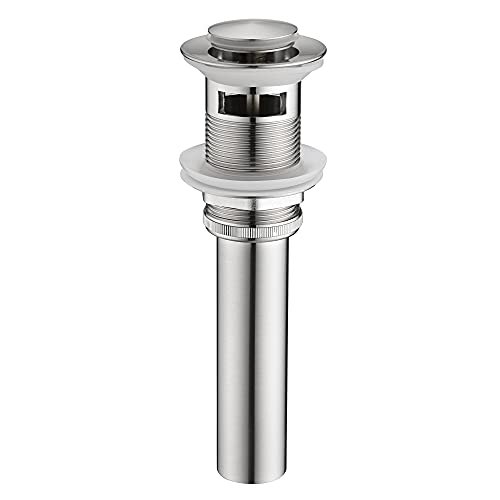 SUMERAIN Bathroom Sink Drain with Overflow, Pop Up Drain Stopper