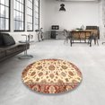 thumbnail image 3 of Ahgly Company Tapis d'Intérieur Carrés Abstraits Rouges Abstraits pour Aire, 5 Pieds Carré, 3 of 6