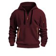 thumbnail image 1 of Ediodpoh Chandails à Capuchon et Chandails pour Hommes Décontractés d'Extérieur à Manches Longues Chandail à Capuchon Design Unique pour le Printemps et l'Automne Coupe Confortable Grande Taille Chandails à Capuchon pour Hommes Rouge TTTTG, 1 of 2