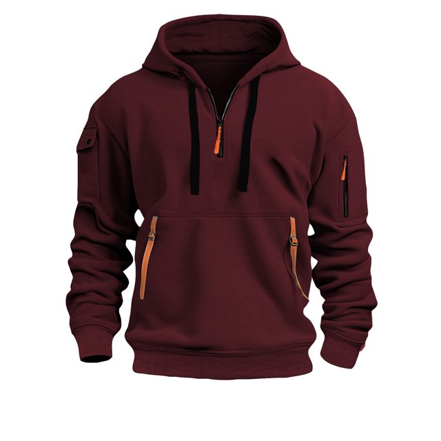 Ediodpoh Chandails à Capuchon et Chandails pour Hommes Décontractés d'Extérieur à Manches Longues Chandail à Capuchon Design Unique pour le Printemps et l'Automne Coupe Confortable Grande Taille Chandails à Capuchon pour Hommes Rouge TTTTG