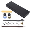 thumbnail image 3 of Calligraphy Writing Pen Set, Convinient Wood + Stainless Steel 5pcs Fountain Dip Pen Set  For Calligraphy Lover For Calligraphy Tool For Friends For Students 1#,2#,3#, 3 of 8