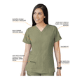 thumbnail image 4 of Adar Pro Heather Breakthrough Plus Ensemble de Sarrau pour Femmes - Haut à Col en V Amélioré et Pantalon à Multiples Poches, 4 of 8