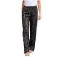 thumbnail image 1 of Pantalon Long à Bandage pour Femmes, Été, Décontracté, Ample, Imprimé, 1 of 7