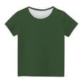 thumbnail image 5 of T-Shirts pour Filles Col Rond Manches Courtes Été Hauts Enfants Basiques 3-14 Ans, 5 of 5