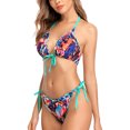 thumbnail image 4 of Beautyin Bikini pour Femmes Maillot de Bain Triangle à Ficelles Deux Pièces, 4 of 7