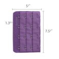 thumbnail image 3 of INSPIRE CHIC Women's 3 Rows 4 Hooks Bra Extenders Straps Extension Burgundy 3 Rows 4 Hooks 2 Pcs, 3 of 5