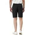 thumbnail image 3 of INSPIRE CHIC Men's Shorts Drawstring Waist Fish Pattern Beach Summer Board Shorts 32 Black, 3 of 7