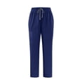 thumbnail image 1 of yardsong Pantalon Médical de Jogging Extensible Taille Haute pour Femme - Pantalon Athlétique Médical Léger à Cordon, Bas Resserré, Bleu Foncé, TP, 1 of 8