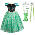 thumbnail image 1 of HAWEE Robe de Princesse pour Filles Costume d'Anna - Robe de Fête d'Anniversaire Halloween, 1 of 7