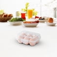 thumbnail image 3 of Stackable Egg Storage Container for Refrigerator | Portable Food Grade Plastic Egg Holder with Handle | Household Kitchen Refrigerator Organizer Box, 1-Pack | Size S, 3 of 4