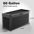 thumbnail image 2 of 60 gal Black Rattan Resin Deck Box - Water Resistant, Lockable for Patio, Garden, Cushions & Tools, 2 of 7