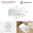 thumbnail image 4 of Stylish Vessel 19"Wx 13 ⅜"D White Porcelain Rectangular Bathroom Sink P-220, 4 of 11