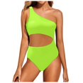 thumbnail image 1 of FhsagQ Red Swimsuit Sets for Women Crotchless Women One Shoulder 1 Piece Swimsuit for Women Bathing Suits Full Coverage Keyhole Swimwear Womens Swimsuit Sets Robe Yellow XXL, 1 of 9
