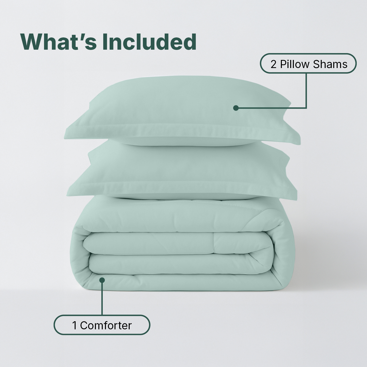 Beddora Ensemble de Couette Ultra-Douce 3 Pcs, Toutes Saisons, Sans Plis, Microfibre Légère, Hypoallergénique – Grand Gris Portuaire