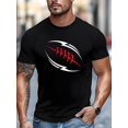 thumbnail image 2 of Men'S Casual Sports T-Shirt, Summer Short-Sleeve Round Neck T-Shirt with a Rugby Pattern, Lightweight And Breathable Design for Summer, Featuring a Round Neck And Print Graphics, Sweat-Resistant, 2 of 5