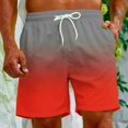 thumbnail image 2 of FAIWAD Mens Gradient Shorts Quick Dry Elastic Waist Beach Shorts Workout Sports Lightweight Sweatpant, 2 of 9