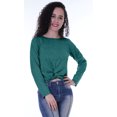 thumbnail image 2 of Moomaya T-Shirt Court à Manches Longues pour Femmes avec Nœud à l'Avant, T-Shirt d'Été Uni, Hauts, 2 of 7
