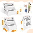 thumbnail image 2 of Folding Toddler Step Stool, Anti-Slip 2 Step Stool Kids Training Ladder with Safety Lock for Potty and Bathroom Sink, Kitchen Stool Helper, 2 of 10