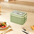 thumbnail image 2 of Border Student Bento Box Children Sealed Fruit Box Salad Box Work Microwave Lunch Box Chopsticks Dip Container Cute Kids Bento Lunch Box, 2 of 6