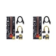 thumbnail image 2 of tredstone 5x USB 3 Riser Board VER009S GOLD PCI-E 1x to 16x Powered 60cm PCIe Extender Red Slot+Black Wire 2Set, 2 of 6