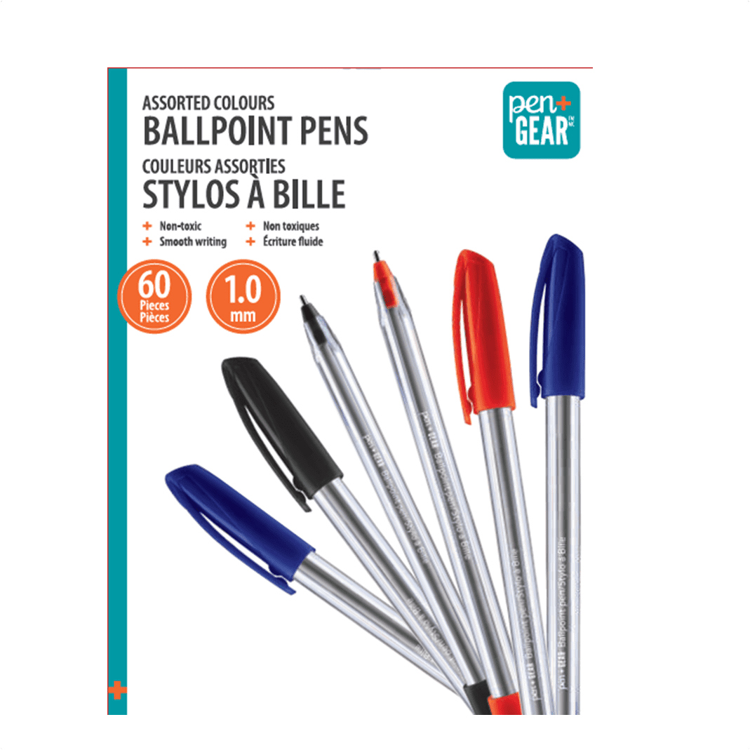 PEN + GEAR 60 STYLOS À BILLE ASSORTIES, 1.0 MM TIP