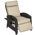 thumbnail image 1 of Outsunny Fauteuil Inclinable d'Extérieur avec Dossier Réglable, Coussin, Kaki, 1 of 10