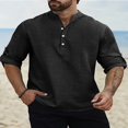 thumbnail image 2 of Chemise de Plage à Manches Courtes en Lin Décontracté pour Hommes, 2 of 4