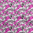 thumbnail image 1 of oneOone Velvet Fuschia Pink Fabric Skull Sewing Craft Projects Fabric Prints By Yard 58 Inch Wide, 1 of 4
