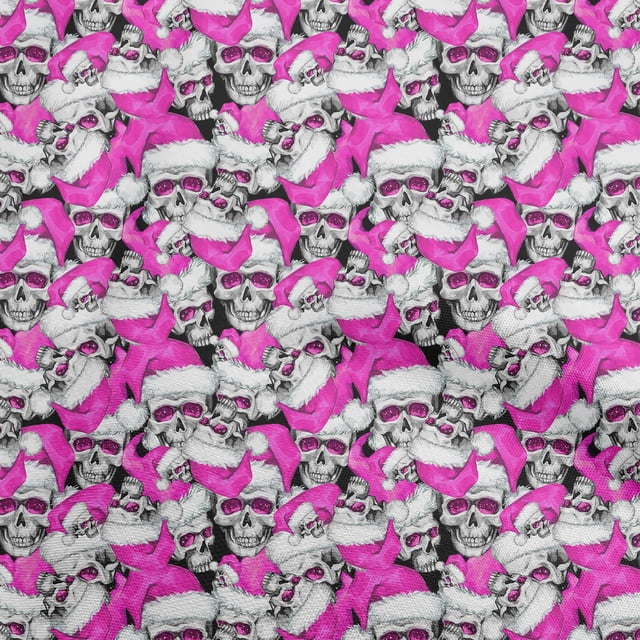 oneOone Velvet Fuschia Pink Fabric Skull Sewing Craft Projects Fabric Prints By Yard 58 Inch Wide