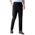 thumbnail image 2 of AherBiu Pantalon Habillé pour Homme Grande Taille devant Plat Extensible Droit Ajusté avec Poches Taille Extensible Pantalon, 2 of 5