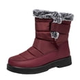 thumbnail image 1 of Kcodviy Couple Men Women Winter Snow Boot Women Lightweight Water Proof Flat Hook Snow Boots Size 5 Women Loop Keep Warm Snow Women Snow Boots Size 8 Boots Comfortable Mid Boots Shoes, 1 of 8