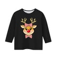 thumbnail image 3 of YUNAFFT Garçons Filles Chemise Décontractée à Imprimé de Noël 3-12 Ans Manches Courtes/longues Col Ras du Cou Mélange Polyester-Spandex Extensible Haut Confortable pour Tenue Festive des Fêtes, 3 of 3