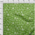 thumbnail image 3 of oneOone Cotton Poplin Green Fabric Asian Floral Block Craft Projects Decor Fabric Printed by The Yard 56 Inch Wide, 3 of 4