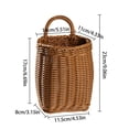 thumbnail image 2 of Face & Storage Bags Product Imitation Vine Weaving Kitchen Garlic Storage Retro Wall Hanging Portable Small Flower Kitchen Utensil Hanging, 2 of 3