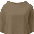thumbnail image 4 of Birdeem T-Shirt à Manches Courtes pour Femmes, en Coton Vintage et Uni, Col Rond, Style Élégant, 4 of 6