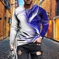 thumbnail image 2 of CEHVOM T-Shirt à Manches Courtes Imprimé Col Rond Décontracté pour Hommes, 2 of 3