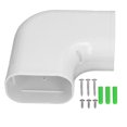 thumbnail image 2 of Couverture de Ligne de Climatisation, Couverture de Ligne de Coude Plate en PVC Peintable pour Climatiseur Mini Split, 2 of 8