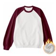 thumbnail image 2 of cfhntfmh Chandail à Col Rond pour Hommes Mode à Blocs de Couleur Manches Longues Chandail à Enfiler Hauts Chaud en Molleton Chandails de Base Automne Hiver Manteau, 2 of 5