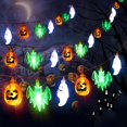 thumbnail image 3 of Halloween Lights Decorations 4.92 Ft 10 Light Battery Operated Halloween String Lights 3d Bats Ghostly Pumpkins Lights Halloween Decorations Indoor Outdoor Halloween Party, 3 of 4