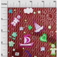 thumbnail image 2 of oneOone Velvet Maroon Fabric Kids Craft Projects Decor Fabric Printed By The Yard 58 Inch Wide, 2 of 4