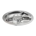 thumbnail image 3 of Aspire 3 Pack Stainless Steel Round Dinner Plate Divided Plates Camping Serving Platter-5 Sections, 3 of 7