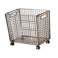 thumbnail image 2 of DOLITY Metal Mesh Rolling Laundry Basket Cart for Children Room Movable Storage Bin Size L, 2 of 9