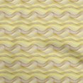 thumbnail image 1 of oneOone Tissu Jersey Viscose Jaune à Rayures Abstraites pour Robe Tissu Imprimé au Mètre 60 Pouces de Large, 1 of 4
