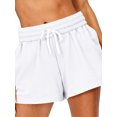 thumbnail image 3 of Wangsaura Women Loose Style Sports Shorts, Solid Color Elastic Waist Sweatpants, 3 of 5