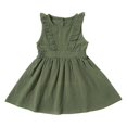 thumbnail image 1 of LNGOOR Bébé Fille Été Coton Lin Robes Volants Décontracté une Ligne de Plage Partie Robe de Soleil 2-6 Ans, 1 of 3