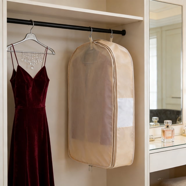 EGNMCR Storage Bins, Storage Containers Household Compressed Clothing Storage Dusts Cover Hanging Clothes Storage And Organization Twill dust cover