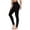 Black, variant on Women's Soft Full Length Leggings High Waist Ankle Length Leggings Pants Tights Ladies Solid Color Yoga Exercise Leggings Casual Tights Pants Lightweight Outdoor Pants Black XXL