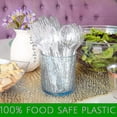 thumbnail image 2 of 100 Pcs Clear Plastic Forks Strong Heavy Duty Reusable, 2 of 5