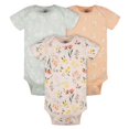 thumbnail image 1 of Gerber - 3 Pack Onesies - Wildflower - 6-9M, 1 of 4