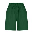 thumbnail image 4 of Penkiiy Shorts Cargo pour Femmes, Décontractés et Habillés, Taille Haute, avec Poches, Mode Printemps 2024, Randonnée, Plein Air, Détente, Shorts 2TG Vert Armée, 4 of 9